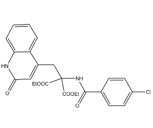 2-(4-氯苯甲酰基)氨基-2-(2-氧代-1,2-二氫喹啉-4-基)甲基丙二酸二乙酯