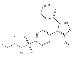 N-{[4-(5-甲基-3-苯基-4-異惡唑基)苯基]磺酰基}丙酰胺鈉鹽